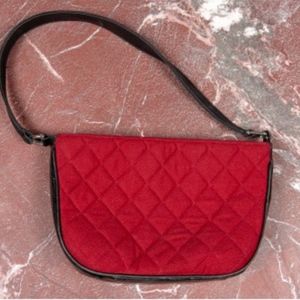 MITZI BAKER CASHMERE AND LEATHER HANDBAG